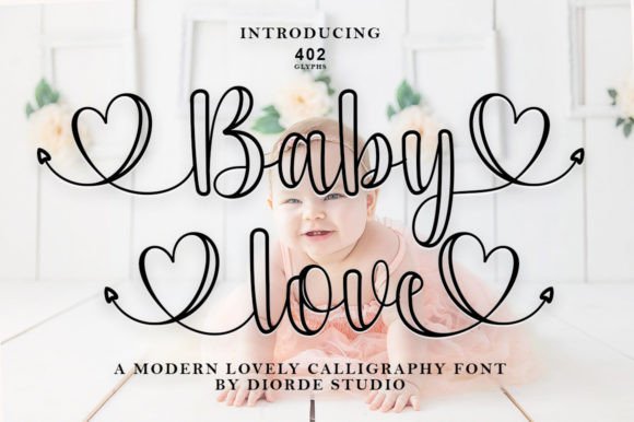 Baby Love Outline: The Handwritten Typeface for Polished Brand Visuals