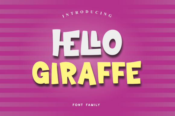 Hello Giraffe: The Playful Typeface for Engaging Web Design