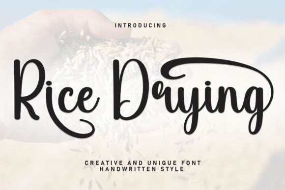 Rice Drying: A Sweet Handwritten Typeface for Playful Branding
