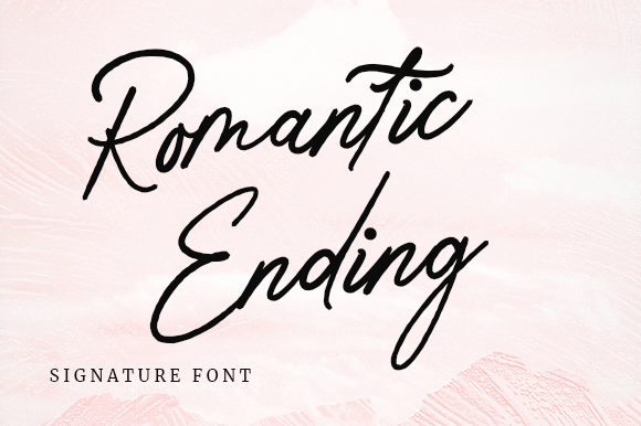 Romantic Ending Typeface Review for Elegant Branding