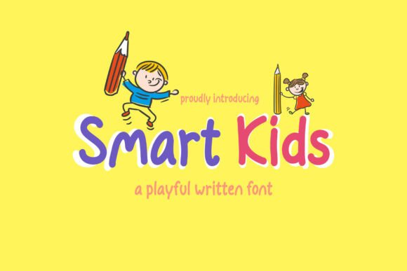 Smart Kids a Playful Written: A Joyful Typeface for Modern Editorial Design