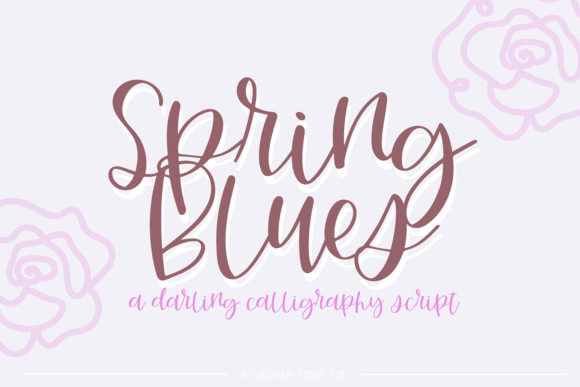 Spring Blues: The Perfect Script Typeface for Handmade Labels and Shop Branding