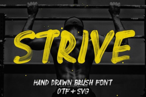 Strive: A Hand-Painted Font for Modern Editorial Design